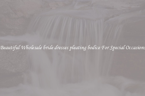 Beautiful Wholesale bride dresses pleating bodice For Special Occasions