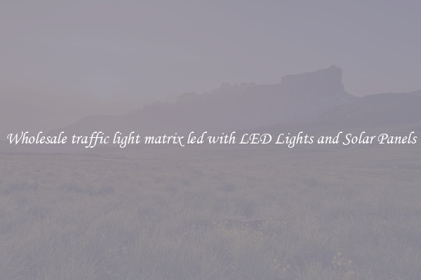 Wholesale traffic light matrix led with LED Lights and Solar Panels