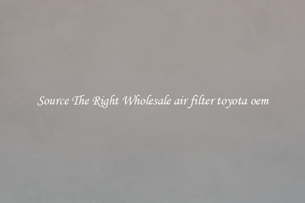 Source The Right Wholesale air filter toyota oem