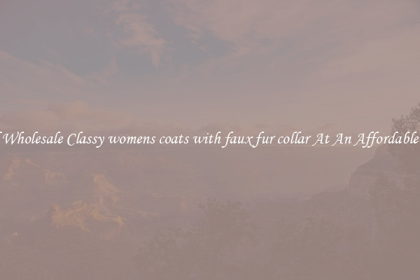 Find Wholesale Classy womens coats with faux fur collar At An Affordable Price