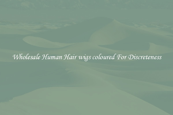 Wholesale Human Hair wigs coloured For Discreteness