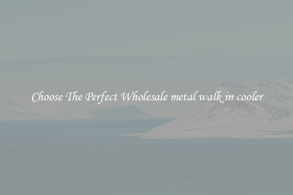 Choose The Perfect Wholesale metal walk in cooler