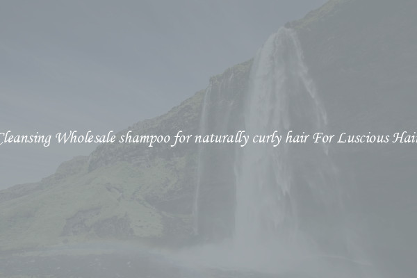 Cleansing Wholesale shampoo for naturally curly hair For Luscious Hair.