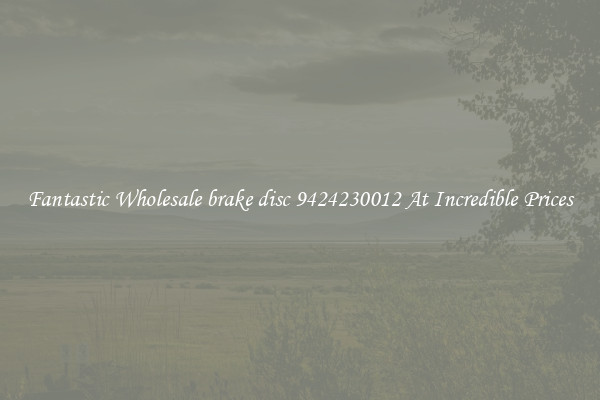 Fantastic Wholesale brake disc 9424230012 At Incredible Prices