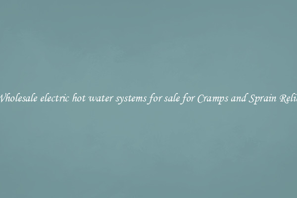 Wholesale electric hot water systems for sale for Cramps and Sprain Relief