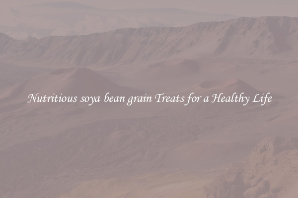 Nutritious soya bean grain Treats for a Healthy Life