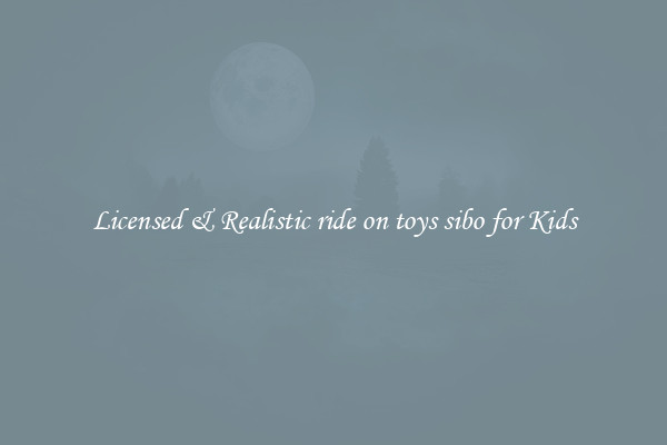 Licensed & Realistic ride on toys sibo for Kids