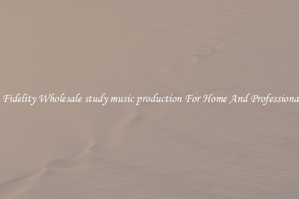High Fidelity Wholesale study music production For Home And Professional Use