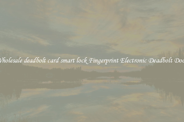 Wholesale deadbolt card smart lock Fingerprint Electronic Deadbolt Door 