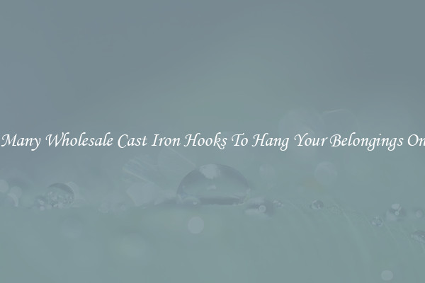 Many Wholesale Cast Iron Hooks To Hang Your Belongings On